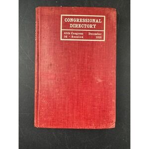 1918 Official Congressional Directory 65th Congress 3d Session First Edition Red